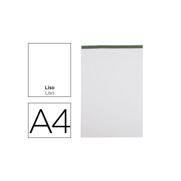 Bloco de apontamentos liderpapel liso a4 60g m2 perfurado sem capa