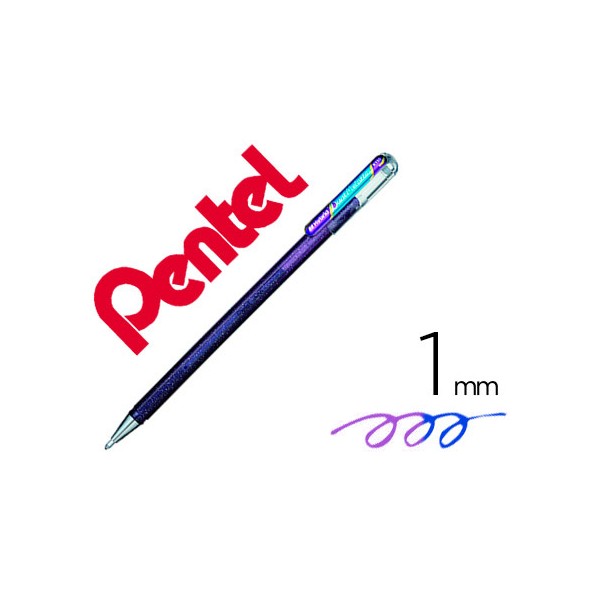 Roller pentel k110 dual metallic cor violeta e azul metalico