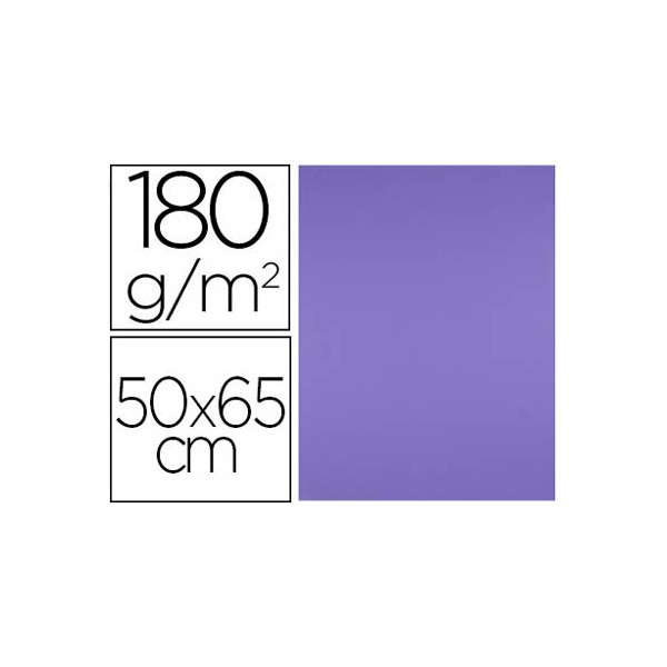 Cartolina liderpapel 50x65 cm 180 gr roxo pack de 25 unidades