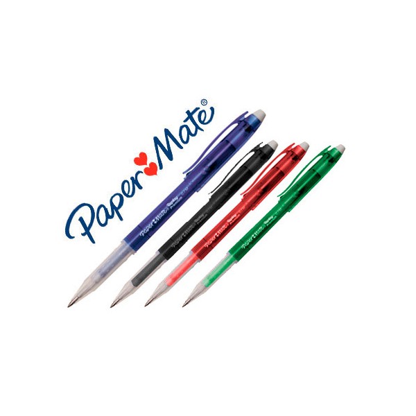 Esferografica paper mate erasable gel cores sortidas com borracha