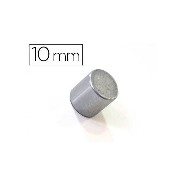 Iman extra forte para fixacao ideal para quadro magnetico 10 mm prateado blister de 2 unidades