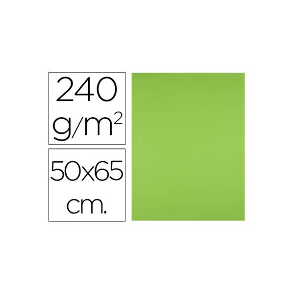 Cartolina liderpapel 50x65 cm 240 gr verde erva pack de 25 unidades