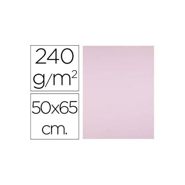 Cartolina liderpapel 50x65 cm 240 gr rosa pack de 25 unidades