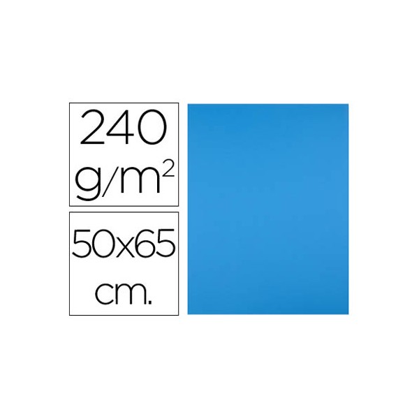 Cartolina liderpapel 50x65 cm 240 gr azul turquesa pack de 25 unidades