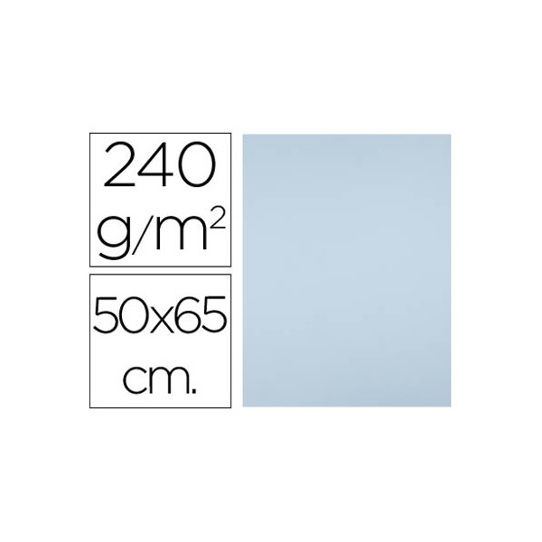 Cartolina liderpapel 50x65 cm 240 gr azul pack de 25 unidades