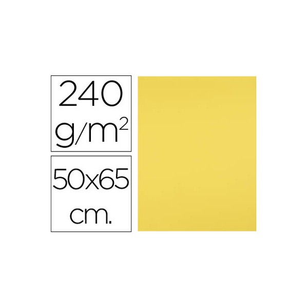 Cartolina liderpapel 50x65 cm 240 gr amarelo limon pack de 25 unidades