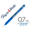 Esferografica paper mate inkjoy retratil gel pen traco 07 mm azul