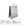 Bolsa kraft q connect prata asa retorcida 270x120x360 mm