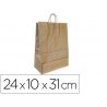 Bolsa kraft q connect natural asa retorcida 240x100x310 mm