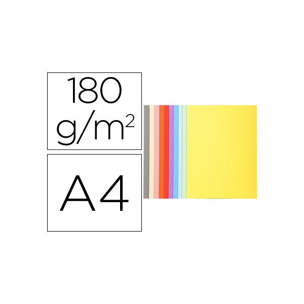 Classificador exacompta em cartolina reciclada din a4 10 cores sortidas 180 gr