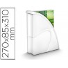 Porta revistas cep plastico uso vertical horizontal branco 85x270x310 mm