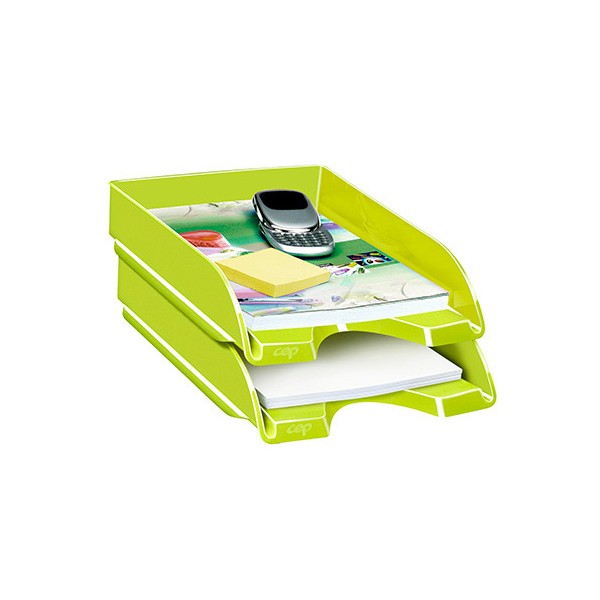 Tabuleiro de secretaria cep plastico verde 257x348x66 mm