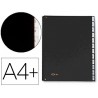 Pasta classificadora pardo com fole cartao compacto folio com 12 departamentos visor duplo personalizaveis cor preto