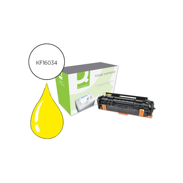 Toner q connect compativel hp ce412a cor laserjet m351a 451dn 451dw 451nw 375nw 475dn 475dw amarelo 2600 pa