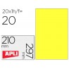 Etiqueta adesiva apli 02878 medidas 210x297 mm para laser fotocopiadora tinteiro caixa com 20 folhas din a4 amarelo