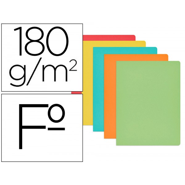 Classificador gio de cartolina folio cores pastel sortidas 180 gr m2 embalagem de 50 unidades