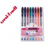 Roller uni ball um 120 sign0 07 mm tinta gel estojo de 8 cores basicas