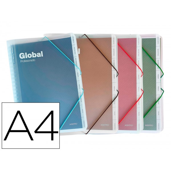 Carpeta global a4 con evalucion continua programacion tutoria y reuniones