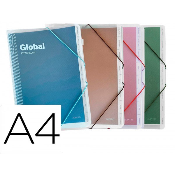 Carpeta global a4 con evalucion continua programacion tutoria y reuniones en catalan