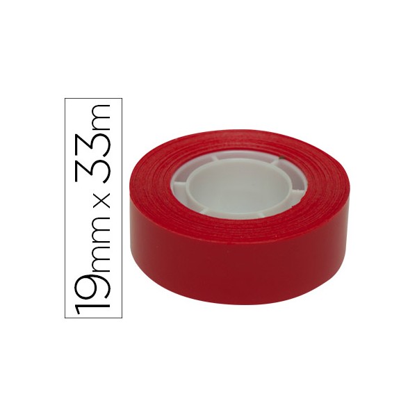 Fita adesiva apli 33 mt x 19 mm cor vermelho