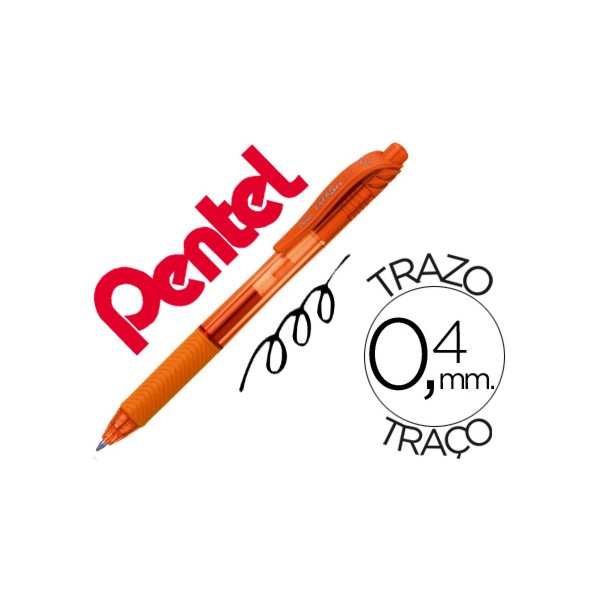 Roller pentel energel bl107 07mm laranja