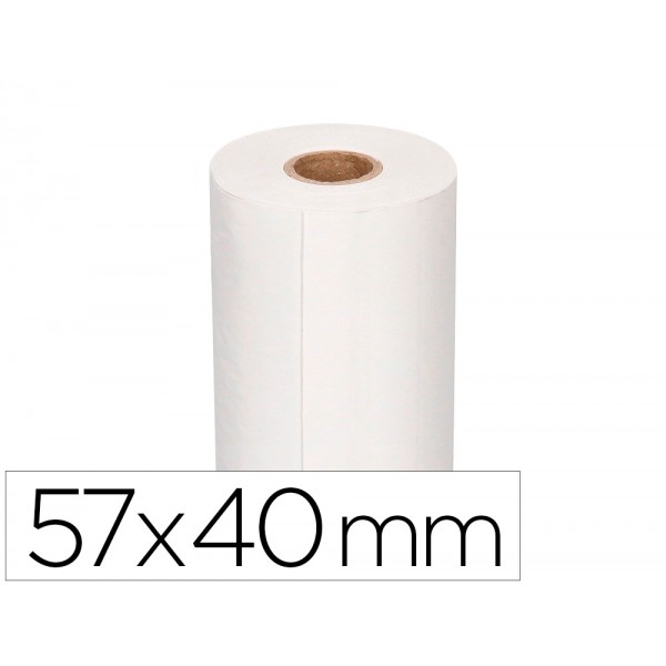 Rolo termico para impressora 57x40x11 mm 58 gr