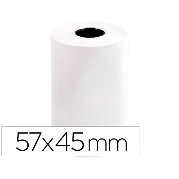 Rolo termico para impressora 57x45x11 mm 58 gr