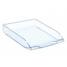 Tabuleiro de secretaria cep confort ice blue plastico transparente celeste 370x270x61 mm