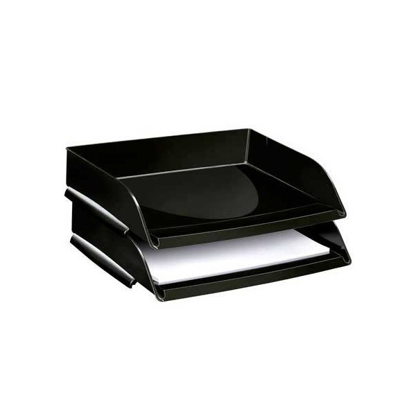 Tabuleiro de secretaria cep plastico preto greenspirit plastico 348x257x66 mm