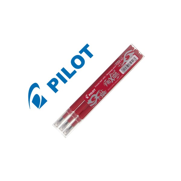 Recarga esferografica pilot frixion ball clicker vermelho caixa de 3 unidades