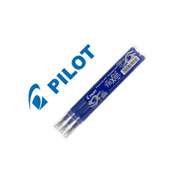 Recarga esferografica pilot frixion ball clicker azul caixa de 3 unidades