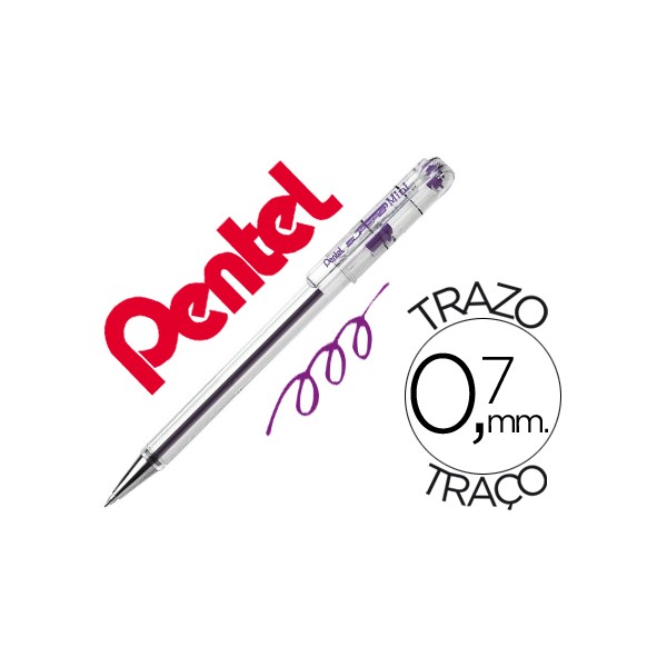 Esferografica pentel mini bk77 violeta 07 mm