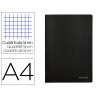 Caderno agrafado liderpapel capa preta din a4 80 f quadricula 5mm 60gr