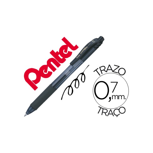 Roller pentel energel bl107 07mm preto