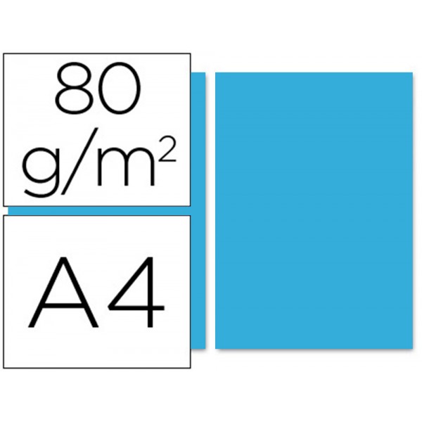 Papel de cor liderpapel din a4 80 gr turquesa resma de 100 folhas