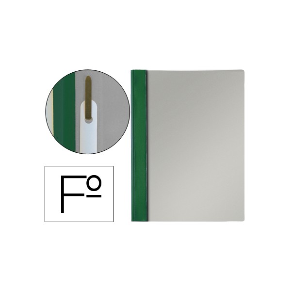 Bolsa dossier esselte fastener pvc folio verde