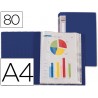 Capa catalogo liderpapel 80 bolsas din a4 azul