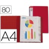 Capa catalogo liderpapel 80 bolsas din a4 vermelha