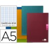 Caderno escolar liderpapel scriptus 48 folhas din a5 quadricula 4 mm papel 90 gr com margem