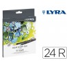 Marcador lyra aqua brusf duo caixa de 24 cores