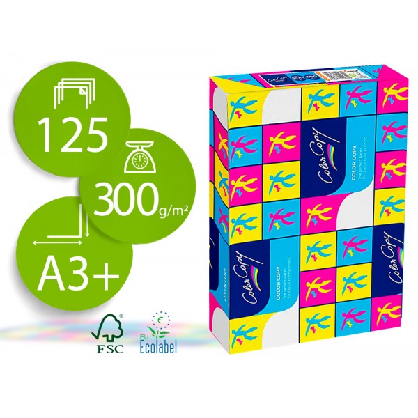 Papel color copy brilhante din a3 125 folhas 300 gr