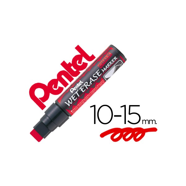 Marcador pentel wet erase 56 vermelho