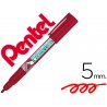 Marcador pentel nn50 permanente ponta redonda vermelho