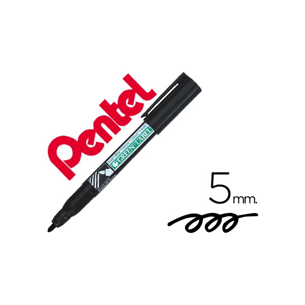 Marcador pentel nn50 permanente ponta redonda preto