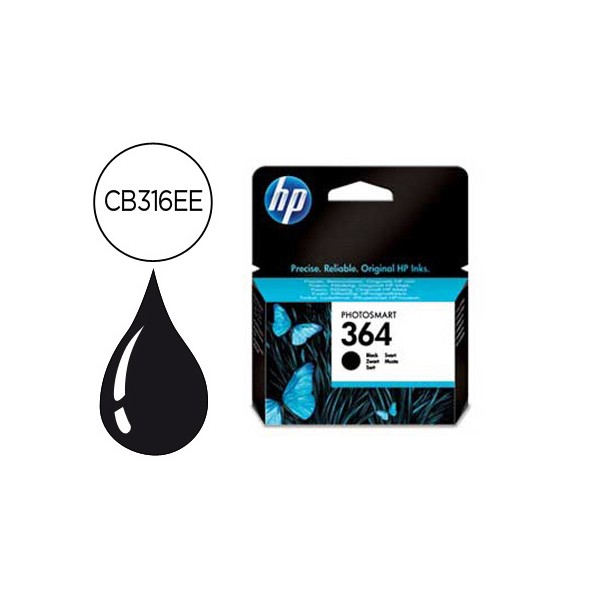 Tinteiro hp 364 preto photosmart premium c309a series c5300 c6300 b8500 d5400 250pag