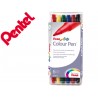 Marcador pentel s360 feltro carteira c 6