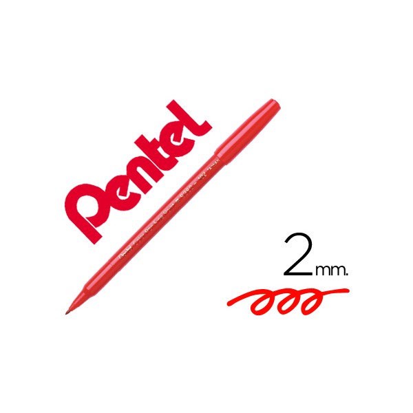 Marcador pentel s360 feltro vermelho