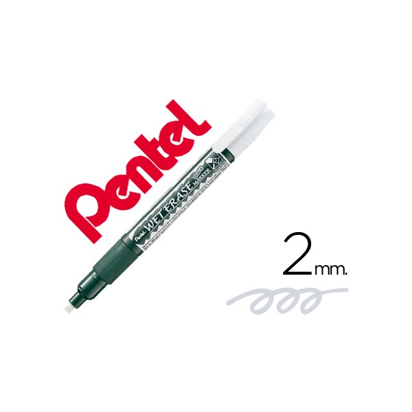 Marcador pentel smw26 wet erase branco