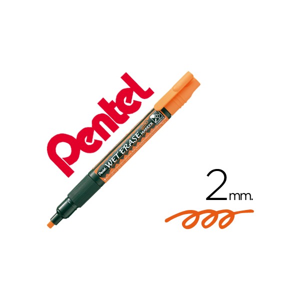 Marcador pentel smw26 wet erase laranja