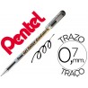 Roller pentel bn15 p tecido preto